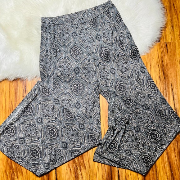 Calypso St. Barth Pants - Calypso St Barth Pants LARGE Wide Leg Printed High Waist Pull On Casual Palazzo